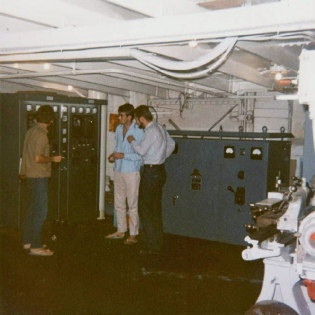Transmitter room on MV Caroline